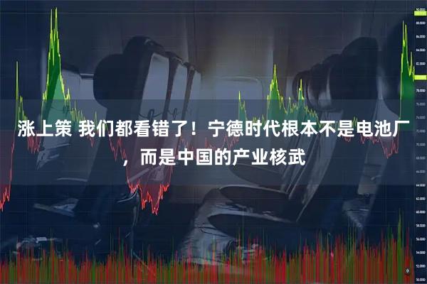 涨上策 我们都看错了！宁德时代根本不是电池厂，而是中国的产业核武